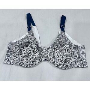 Soma Vanishing Back Minimizer Bra 38D Black and White #79984